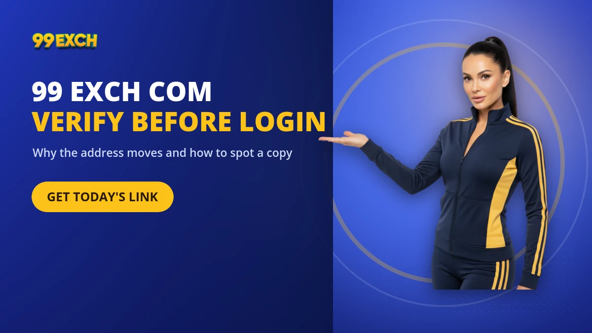 99 exch com banner on verifying the official 99exch address before logging in