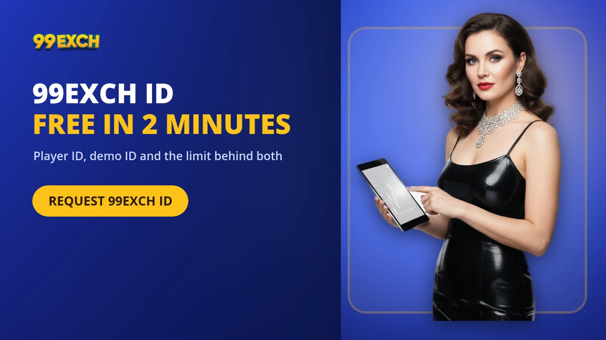 99exch ID banner covering the free new ID and the demo ID option
