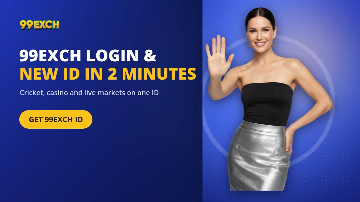 99exch login panel and new ID banner for Indian cricket and casino players